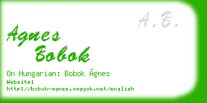 agnes bobok business card