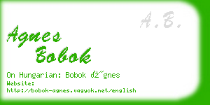 agnes bobok business card